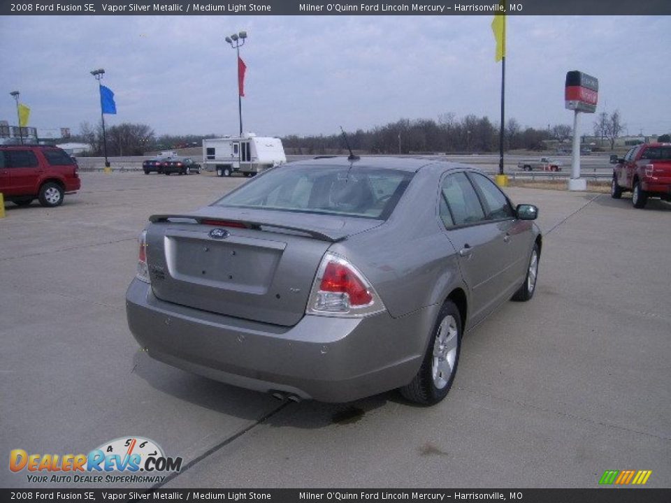 2008 Ford Fusion SE Vapor Silver Metallic / Medium Light Stone Photo #3