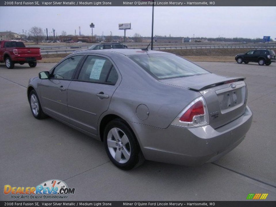 2008 Ford Fusion SE Vapor Silver Metallic / Medium Light Stone Photo #5