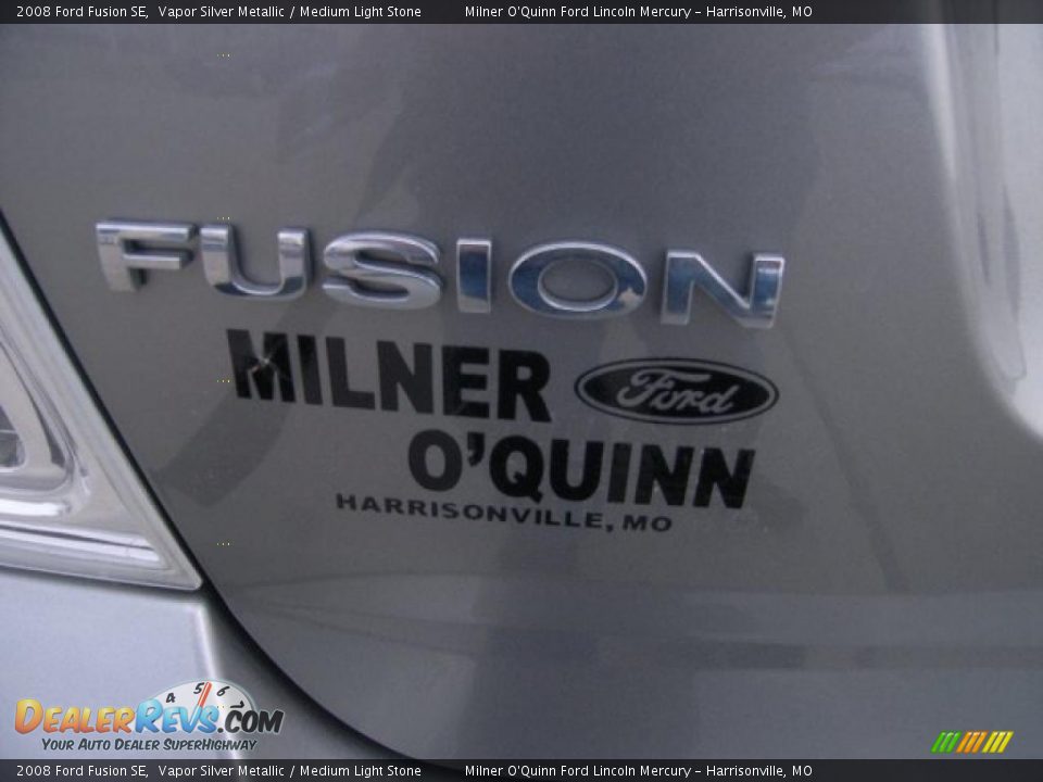 2008 Ford Fusion SE Vapor Silver Metallic / Medium Light Stone Photo #11