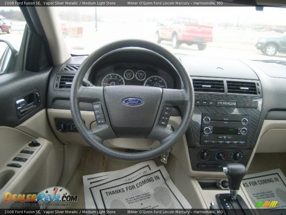 2008 Ford Fusion SE Vapor Silver Metallic / Medium Light Stone Photo #20
