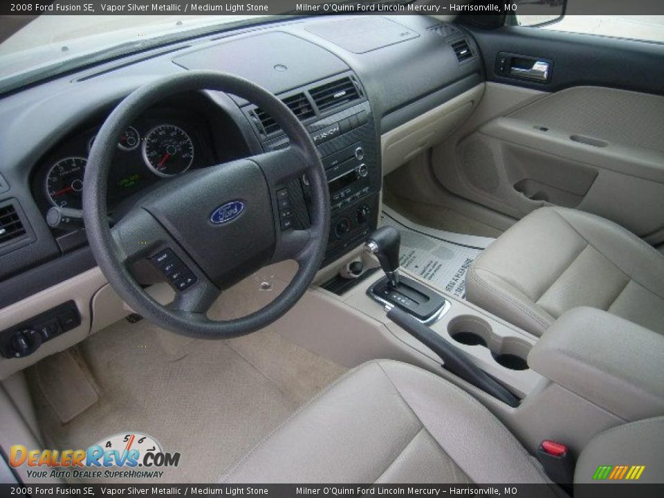 2008 Ford Fusion SE Vapor Silver Metallic / Medium Light Stone Photo #22