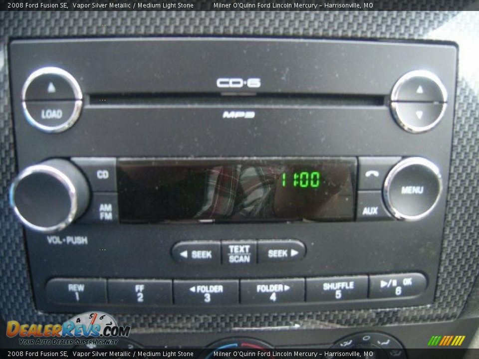 2008 Ford Fusion SE Vapor Silver Metallic / Medium Light Stone Photo #25