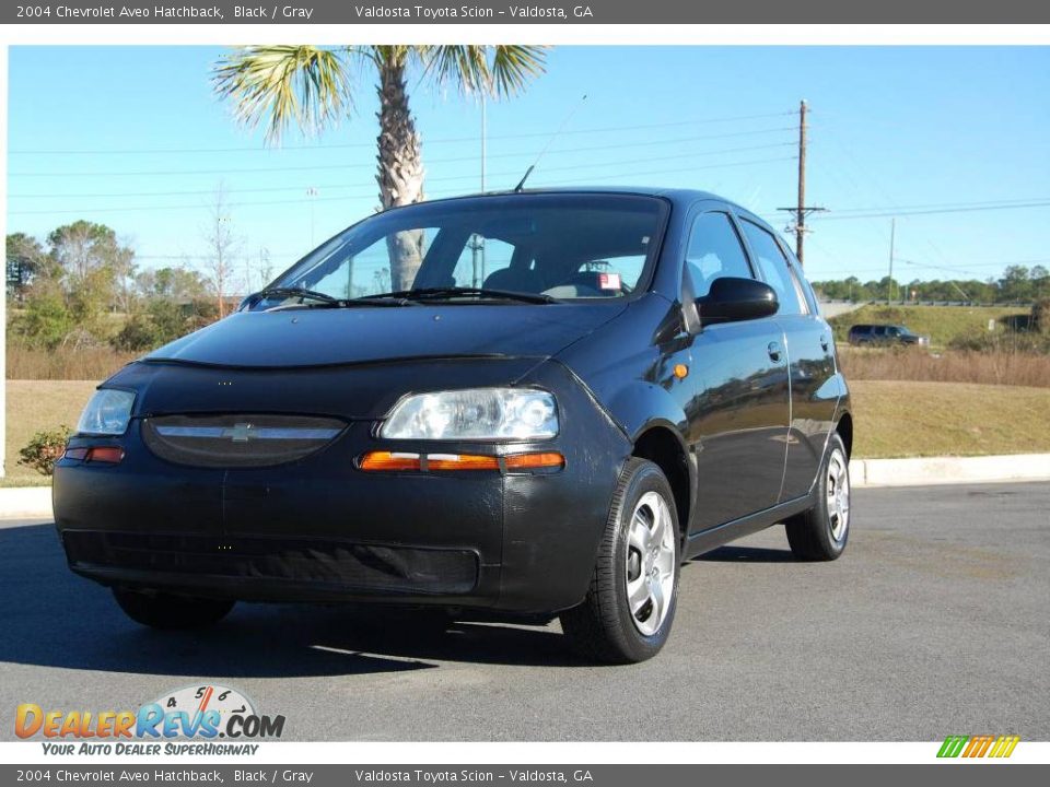 2004 Chevrolet Aveo Hatchback Black / Gray Photo #1
