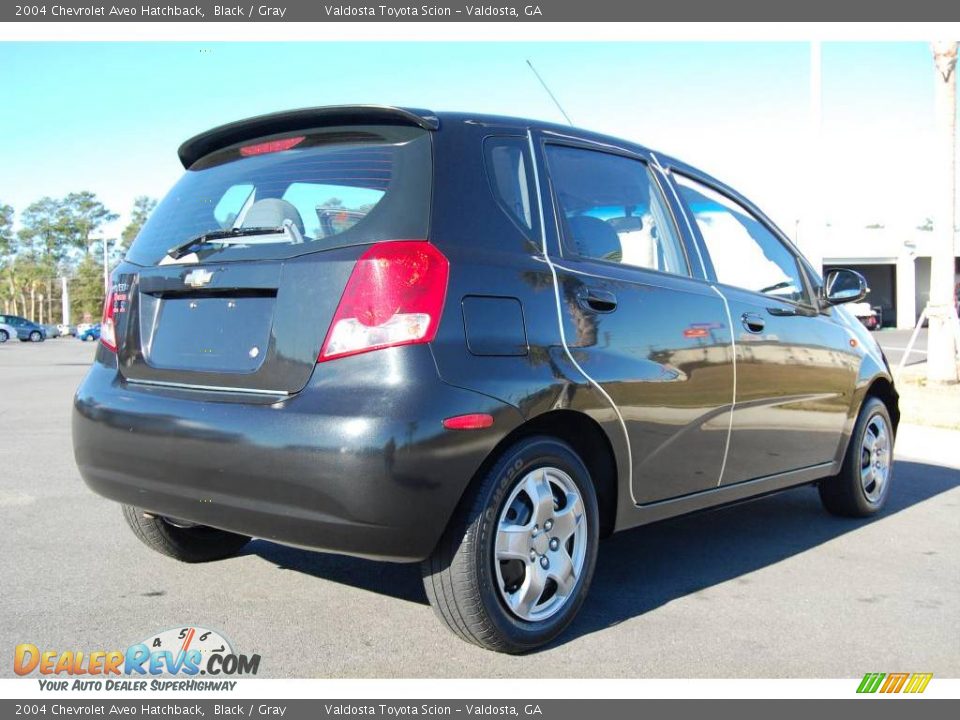 2004 Chevrolet Aveo Hatchback Black / Gray Photo #4