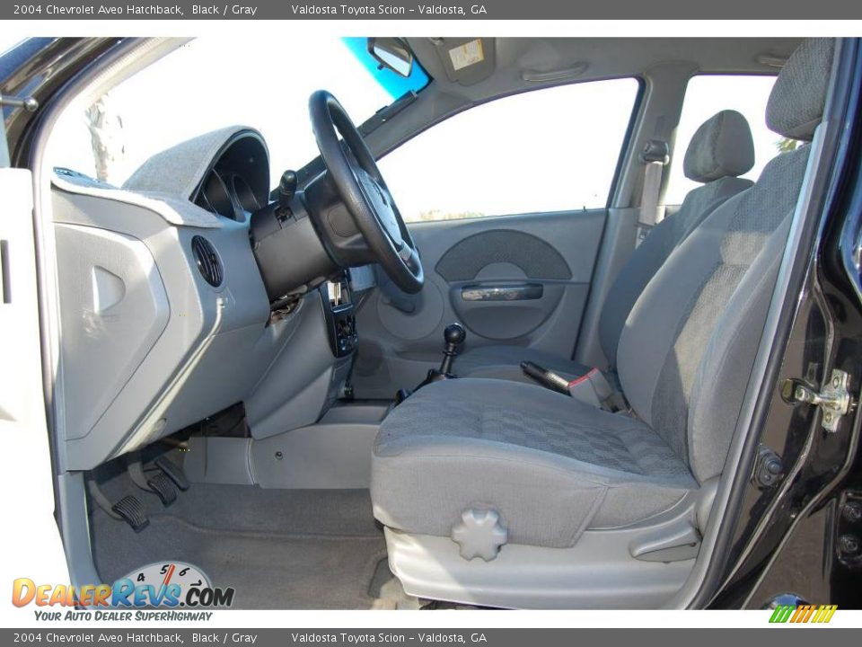 2004 Chevrolet Aveo Hatchback Black / Gray Photo #6