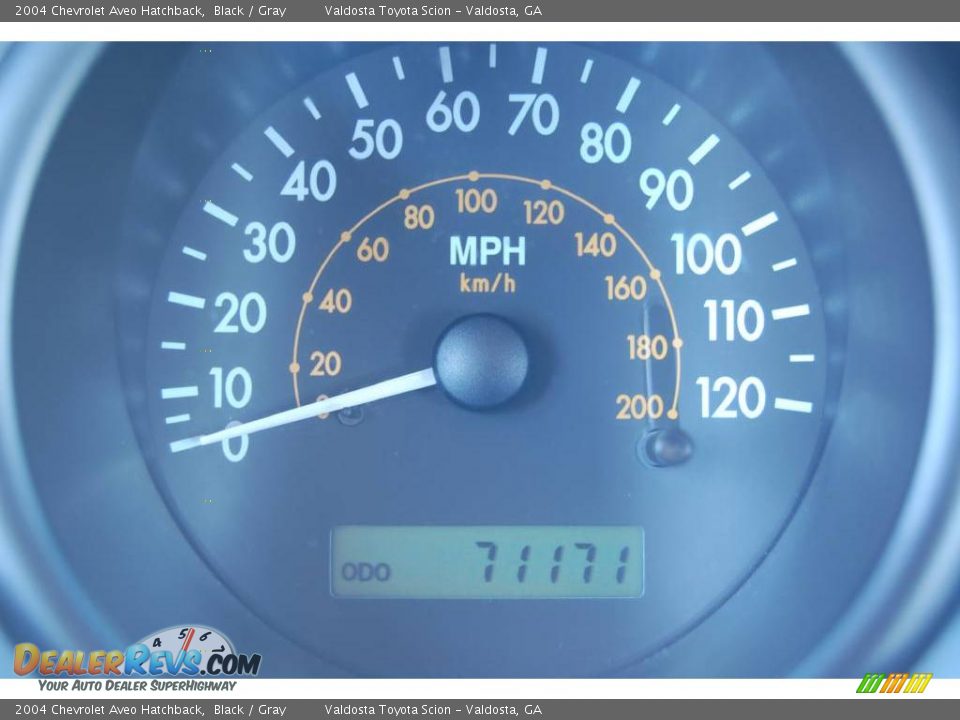 2004 Chevrolet Aveo Hatchback Black / Gray Photo #10