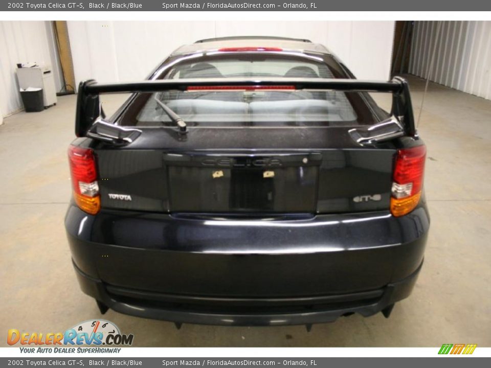 2002 Toyota Celica GT-S Black / Black/Blue Photo #8