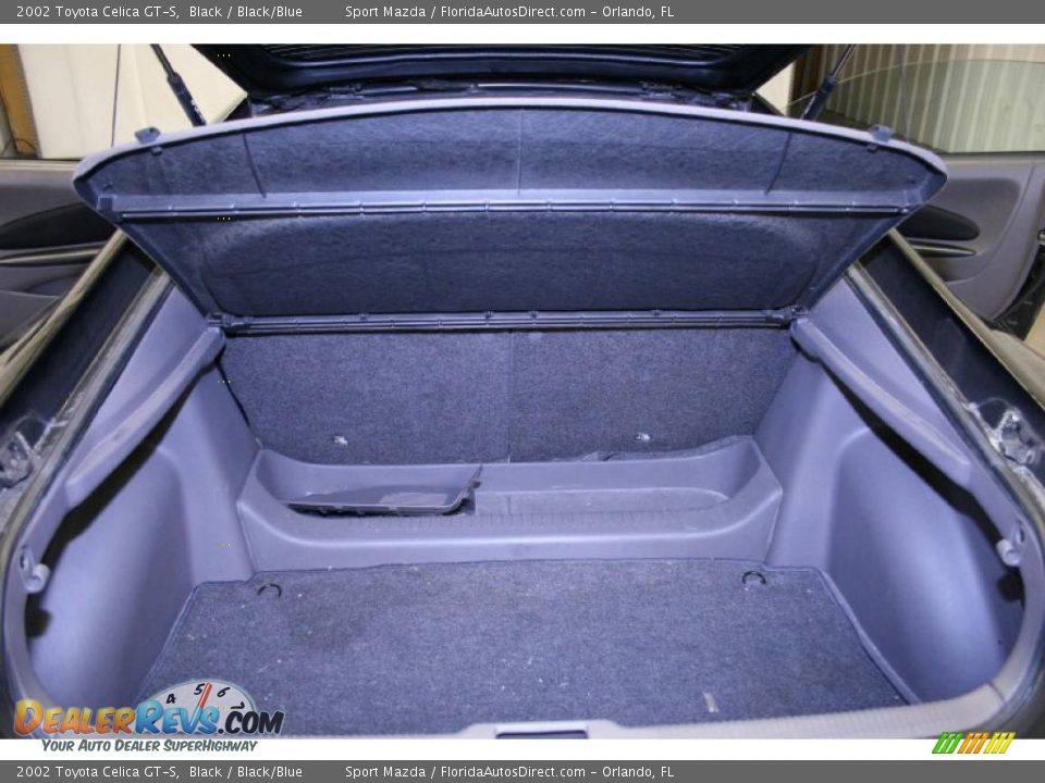 2002 Toyota Celica GT-S Black / Black/Blue Photo #13