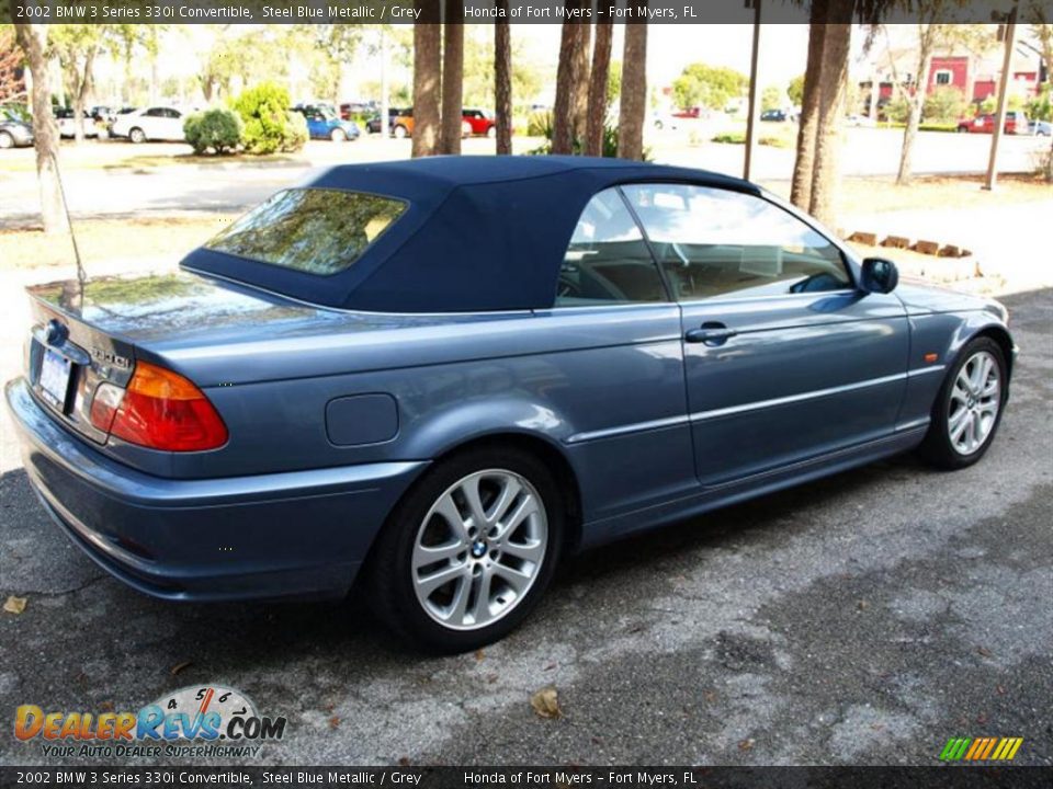 2002 BMW 3 Series 330i Convertible Steel Blue Metallic / Grey Photo #3