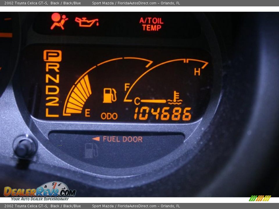 2002 Toyota Celica GT-S Black / Black/Blue Photo #17