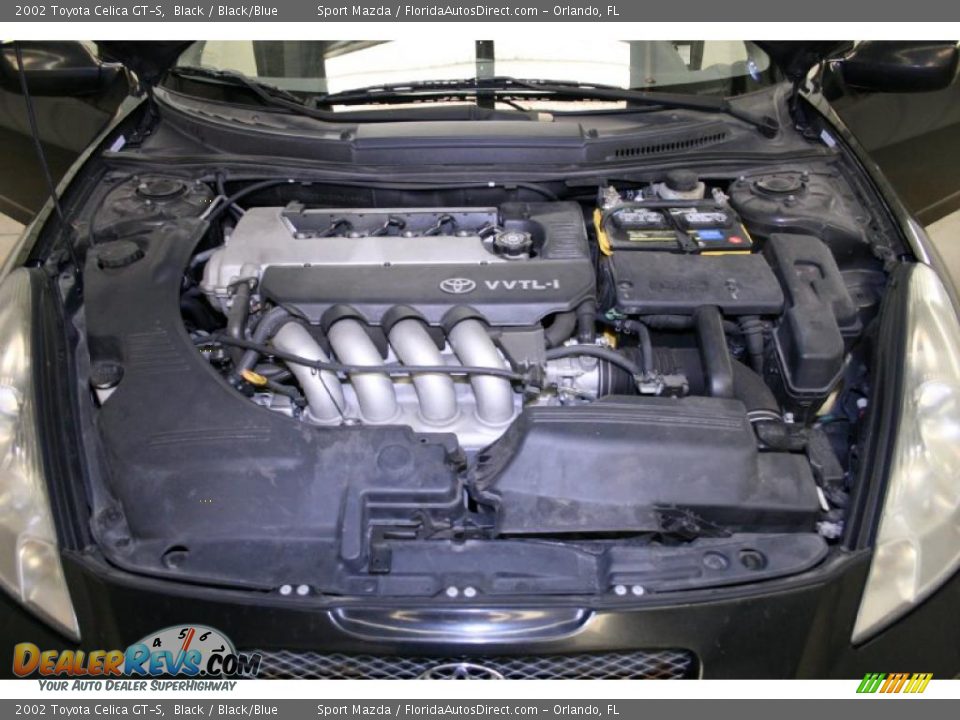 2002 Toyota Celica GT-S Black / Black/Blue Photo #18