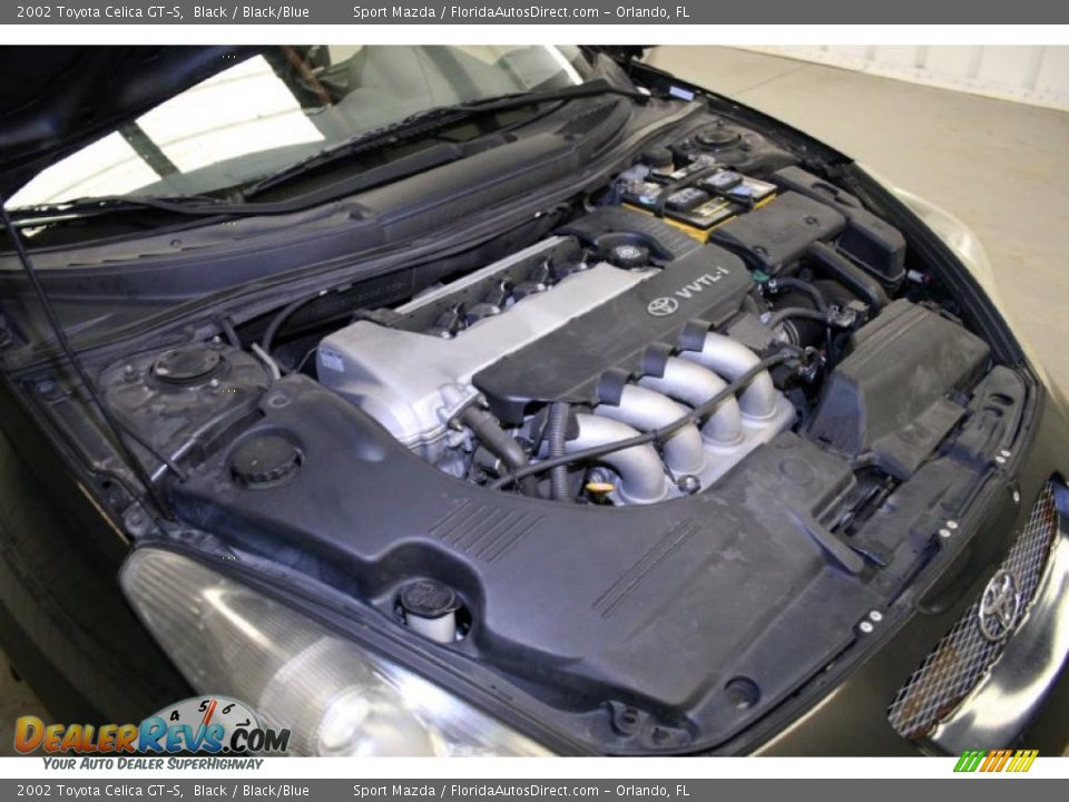2002 Toyota Celica GT-S Black / Black/Blue Photo #19