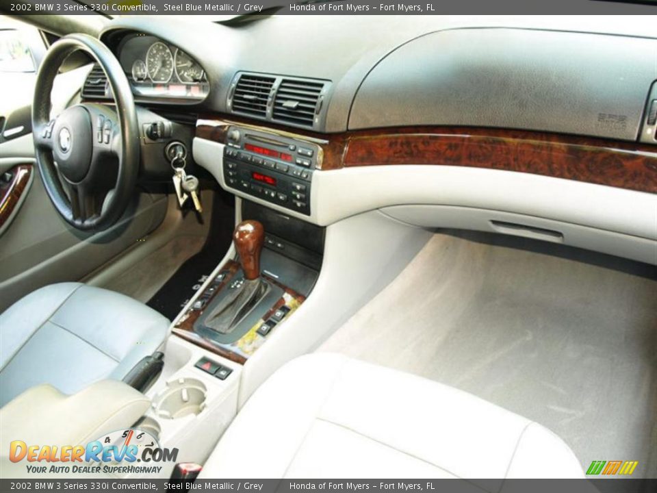 2002 BMW 3 Series 330i Convertible Steel Blue Metallic / Grey Photo #9