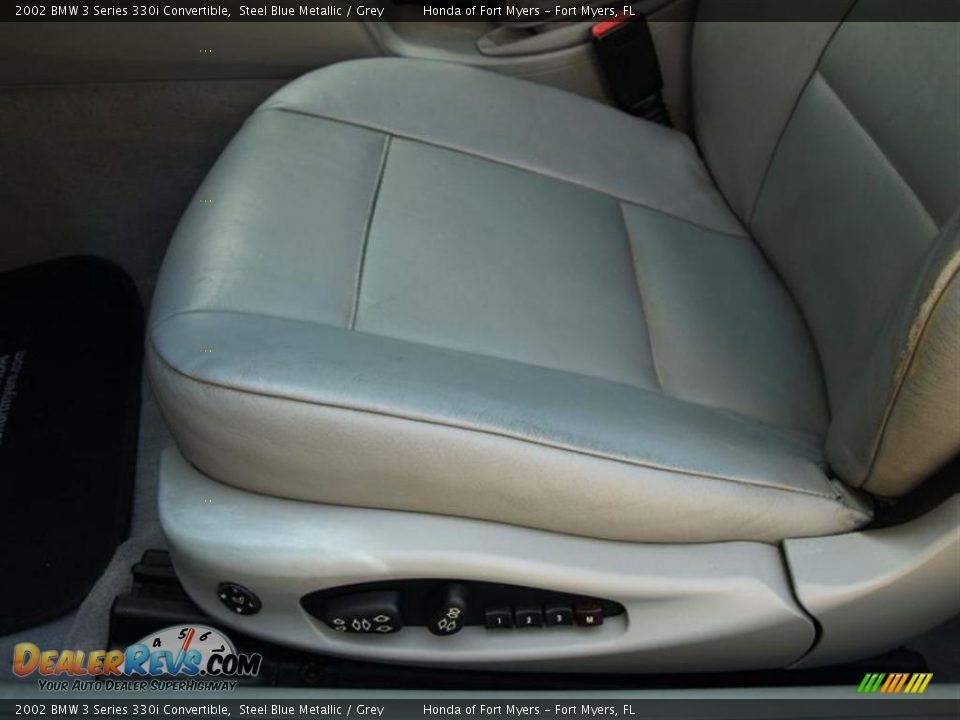 2002 BMW 3 Series 330i Convertible Steel Blue Metallic / Grey Photo #15