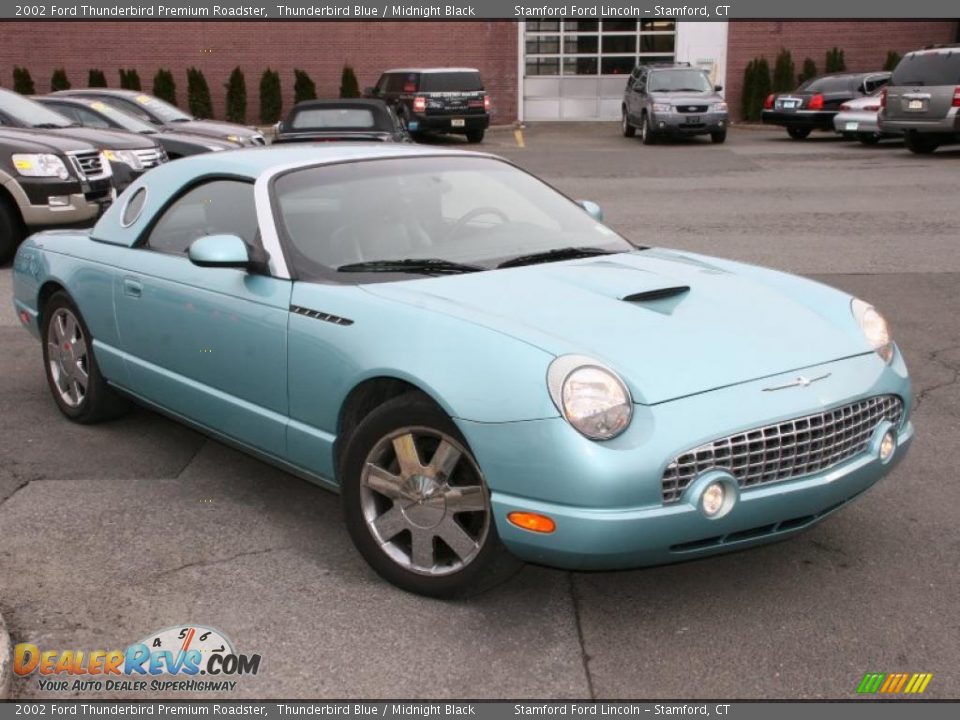 2002 Ford Thunderbird Premium Roadster Thunderbird Blue / Midnight Black Photo #3