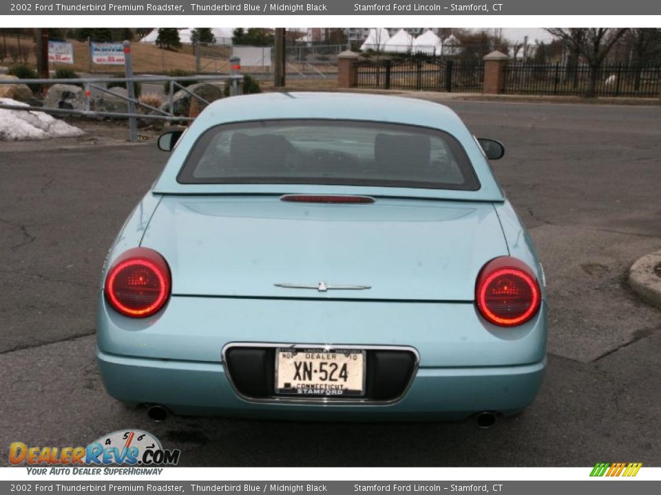 2002 Ford Thunderbird Premium Roadster Thunderbird Blue / Midnight Black Photo #6