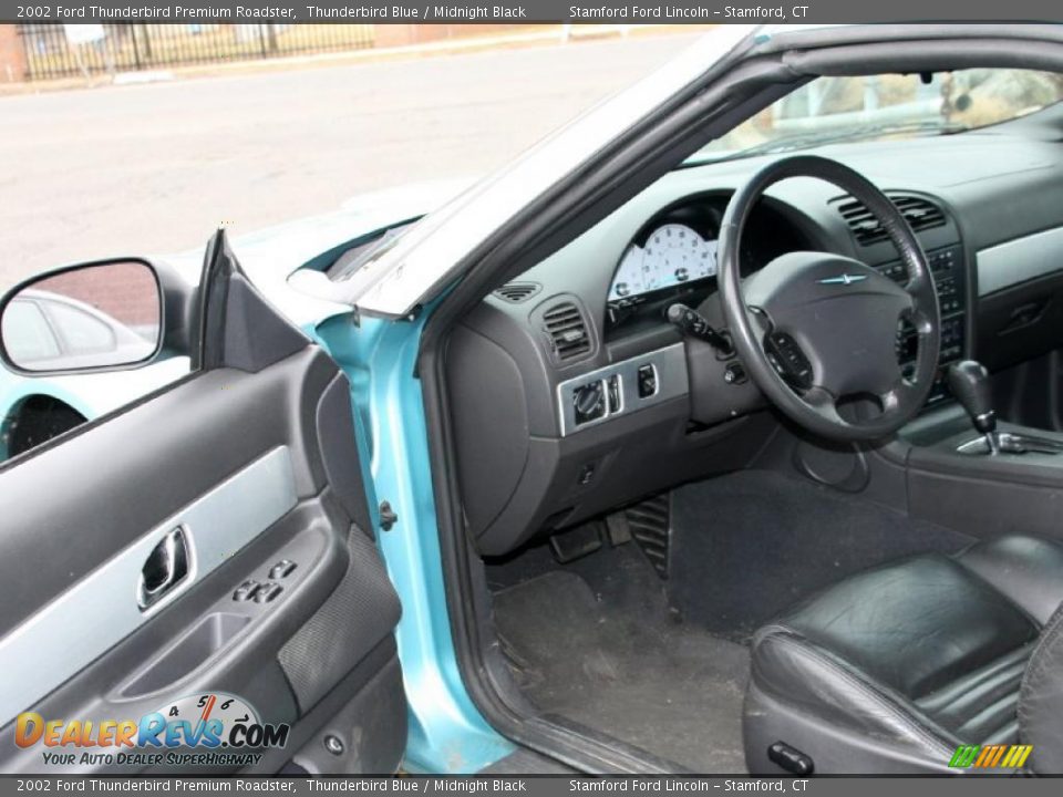 2002 Ford Thunderbird Premium Roadster Thunderbird Blue / Midnight Black Photo #10