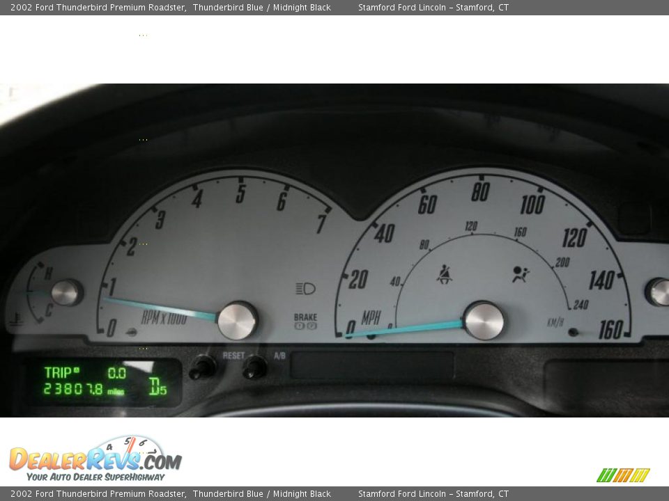 2002 Ford Thunderbird Premium Roadster Thunderbird Blue / Midnight Black Photo #15