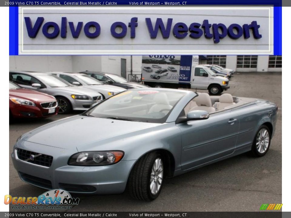 2009 Volvo C70 T5 Convertible Celestial Blue Metallic / Calcite Photo #1