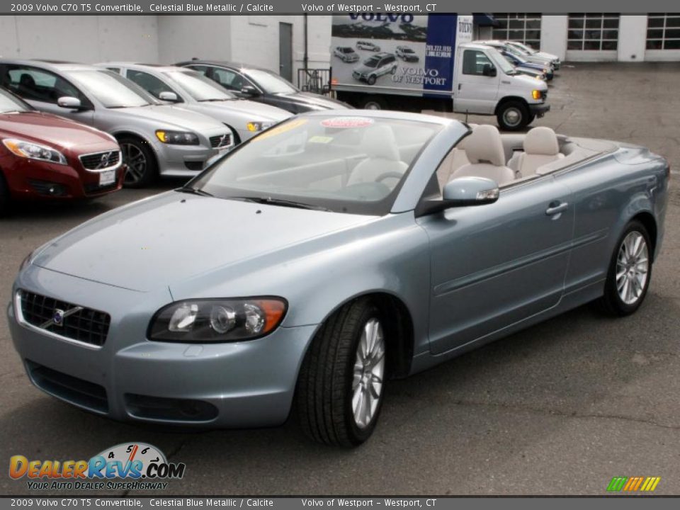 2009 Volvo C70 T5 Convertible Celestial Blue Metallic / Calcite Photo #2