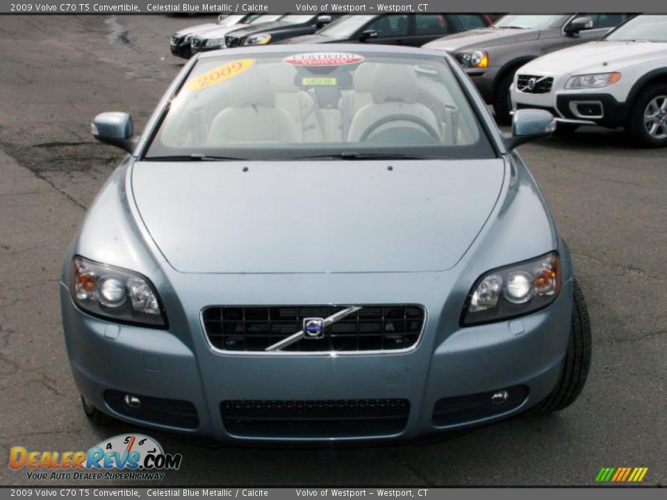 2009 Volvo C70 T5 Convertible Celestial Blue Metallic / Calcite Photo #3