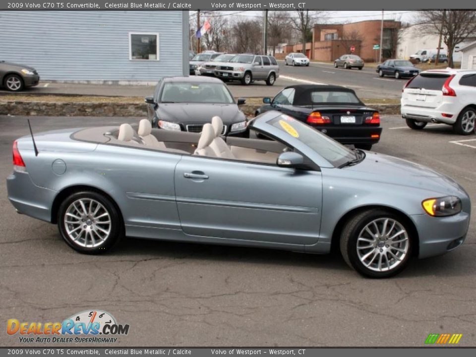 2009 Volvo C70 T5 Convertible Celestial Blue Metallic / Calcite Photo #5