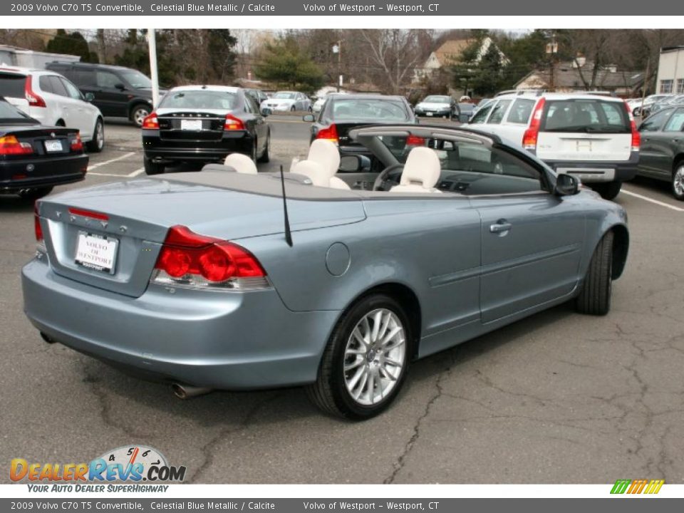 2009 Volvo C70 T5 Convertible Celestial Blue Metallic / Calcite Photo #6