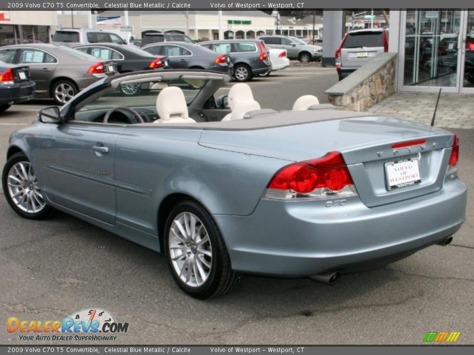 2009 Volvo C70 T5 Convertible Celestial Blue Metallic / Calcite Photo #8