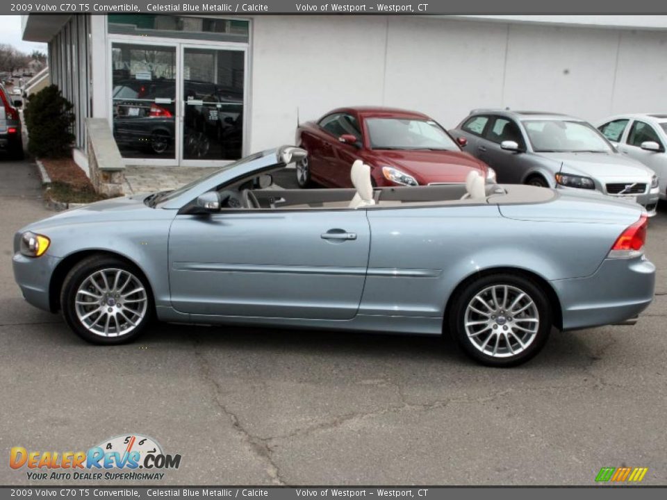 2009 Volvo C70 T5 Convertible Celestial Blue Metallic / Calcite Photo #9