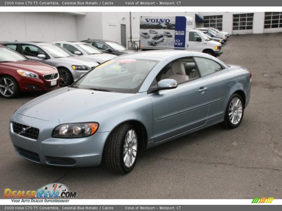 2009 Volvo C70 T5 Convertible Celestial Blue Metallic / Calcite Photo #18