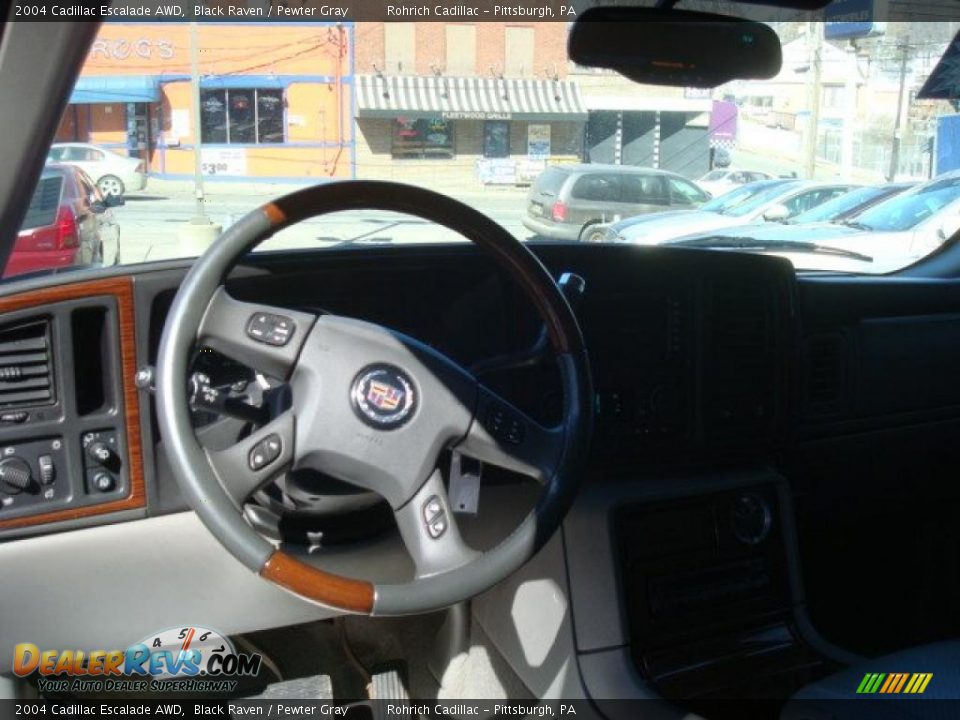 2004 Cadillac Escalade AWD Black Raven / Pewter Gray Photo #13