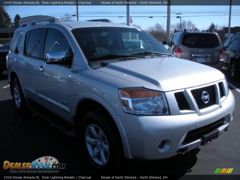 2009 Nissan Armada SE Silver Lightning Metallic / Charcoal Photo #3