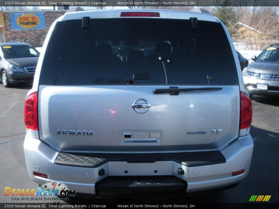 2009 Nissan Armada SE Silver Lightning Metallic / Charcoal Photo #6