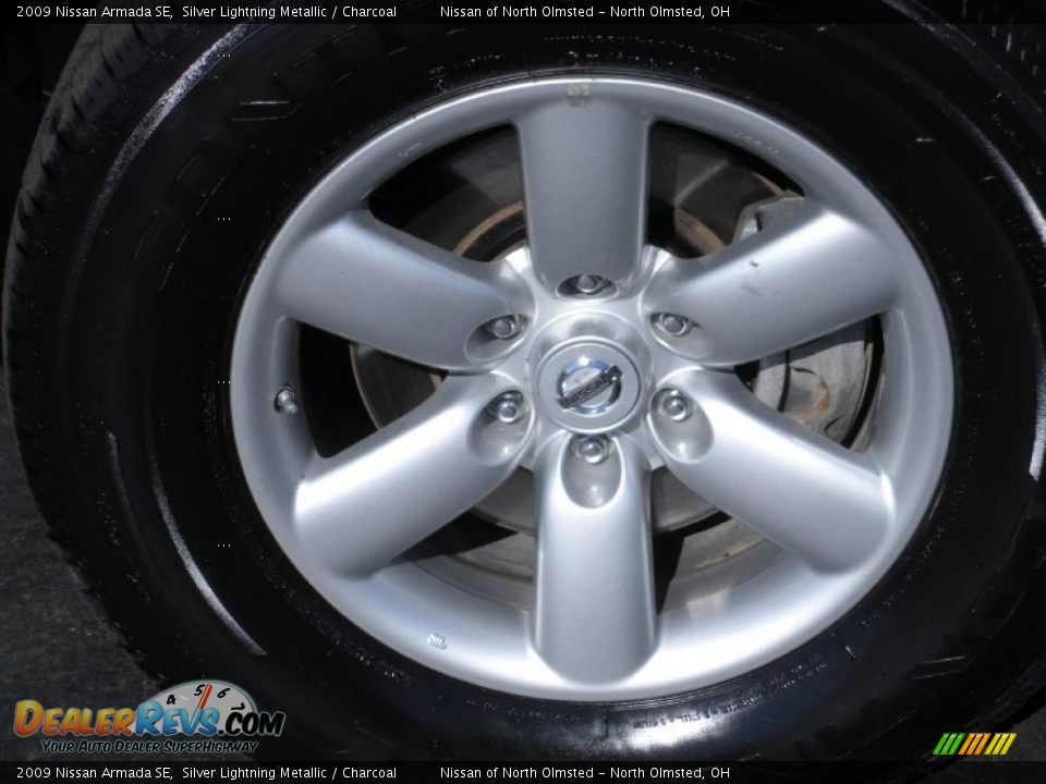 2009 Nissan Armada SE Silver Lightning Metallic / Charcoal Photo #9