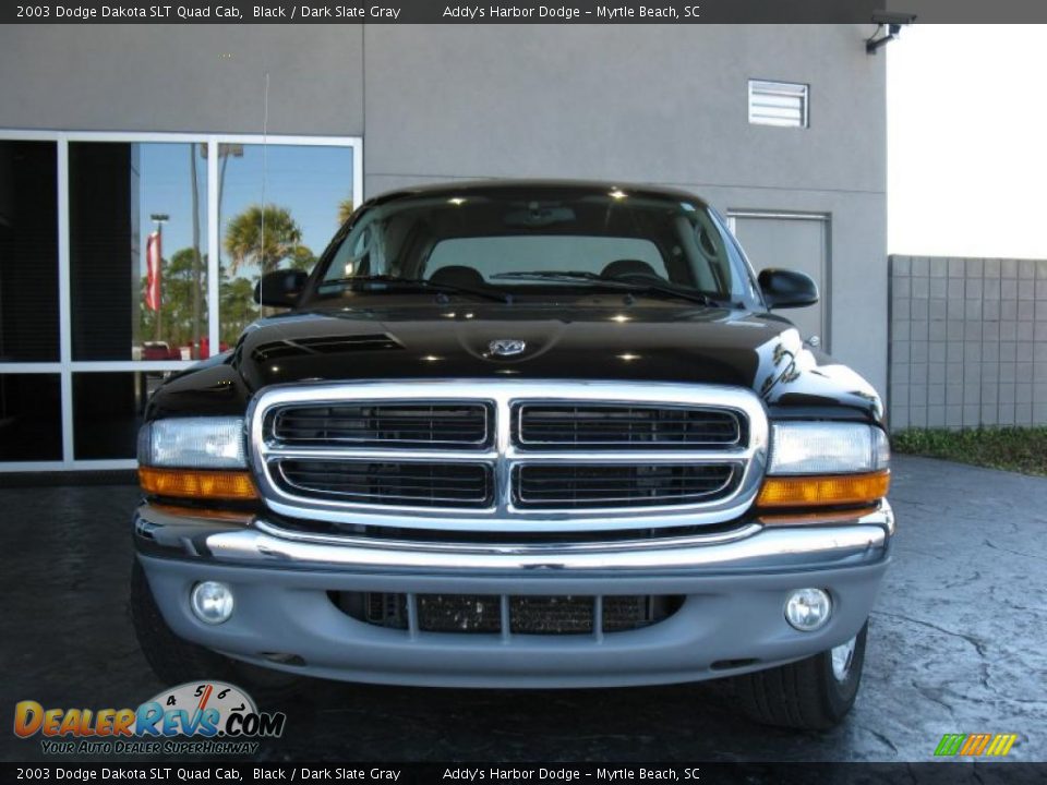 2003 Dodge Dakota SLT Quad Cab Black / Dark Slate Gray Photo #3