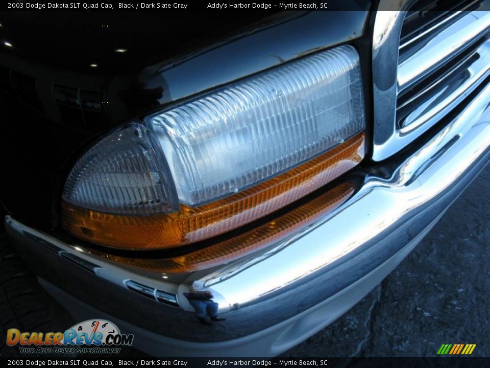 2003 Dodge Dakota SLT Quad Cab Black / Dark Slate Gray Photo #5