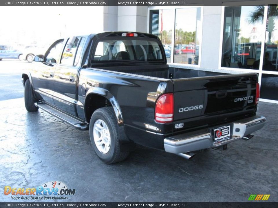 2003 Dodge Dakota SLT Quad Cab Black / Dark Slate Gray Photo #8