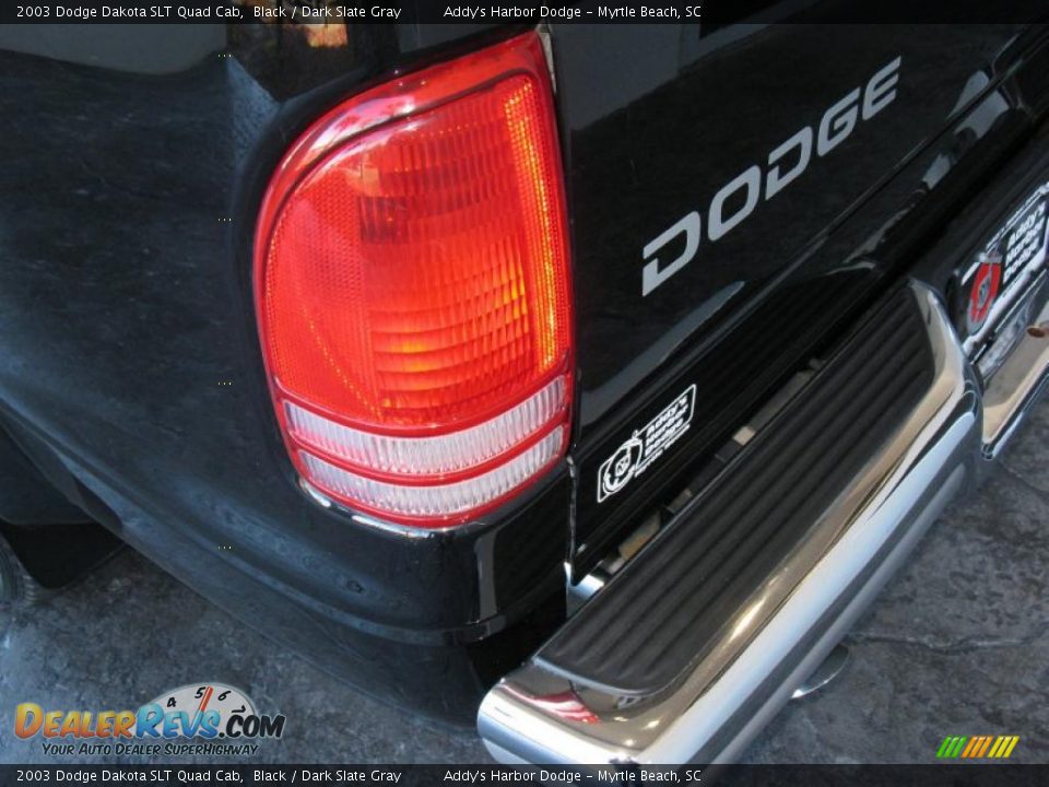 2003 Dodge Dakota SLT Quad Cab Black / Dark Slate Gray Photo #9