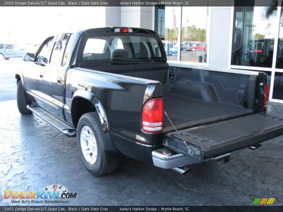 2003 Dodge Dakota SLT Quad Cab Black / Dark Slate Gray Photo #10