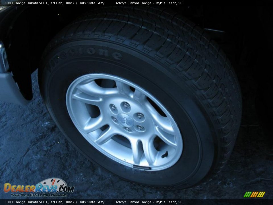 2003 Dodge Dakota SLT Quad Cab Black / Dark Slate Gray Photo #12