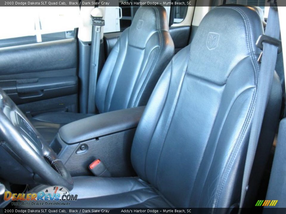 2003 Dodge Dakota SLT Quad Cab Black / Dark Slate Gray Photo #15