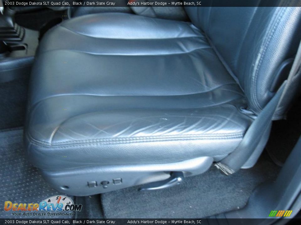 2003 Dodge Dakota SLT Quad Cab Black / Dark Slate Gray Photo #16