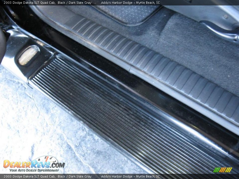 2003 Dodge Dakota SLT Quad Cab Black / Dark Slate Gray Photo #18