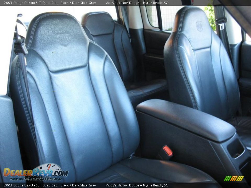 2003 Dodge Dakota SLT Quad Cab Black / Dark Slate Gray Photo #20