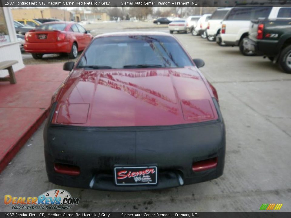 1987 Pontiac Fiero GT Medium Garnet Red Metallic / Gray Photo #3