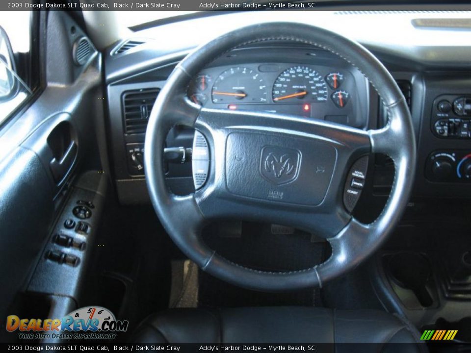 2003 Dodge Dakota SLT Quad Cab Black / Dark Slate Gray Photo #23