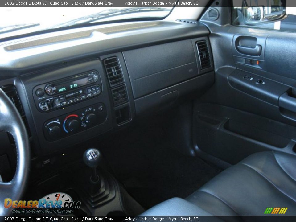 2003 Dodge Dakota SLT Quad Cab Black / Dark Slate Gray Photo #24