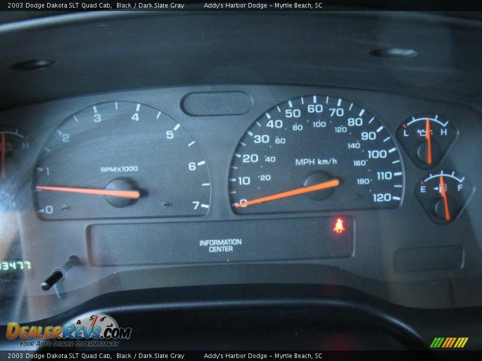 2003 Dodge Dakota SLT Quad Cab Black / Dark Slate Gray Photo #26
