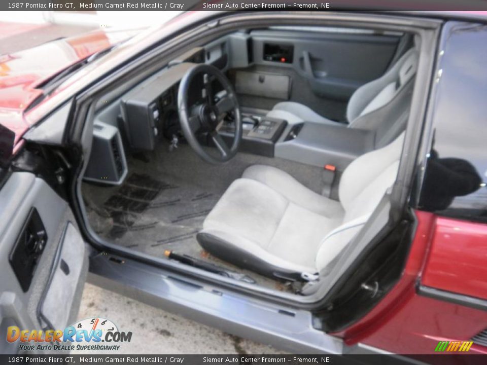 1987 Pontiac Fiero GT Medium Garnet Red Metallic / Gray Photo #8
