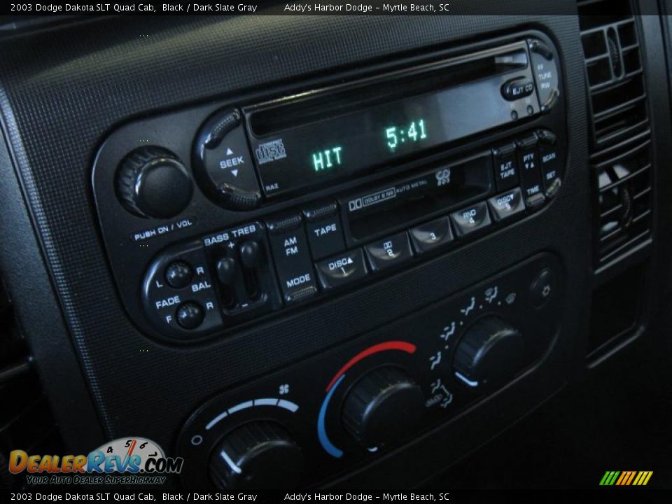 2003 Dodge Dakota SLT Quad Cab Black / Dark Slate Gray Photo #28